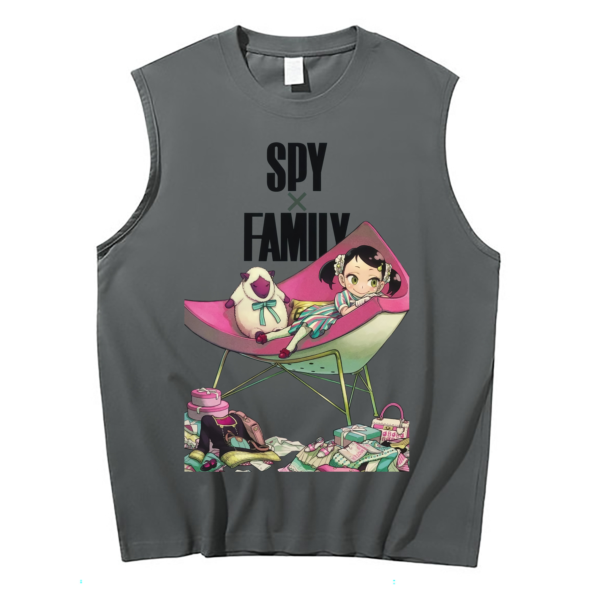 （画像用） SPY×FAMILY间谍家家酒 コットン100％タンクトップ（フロントプリント）